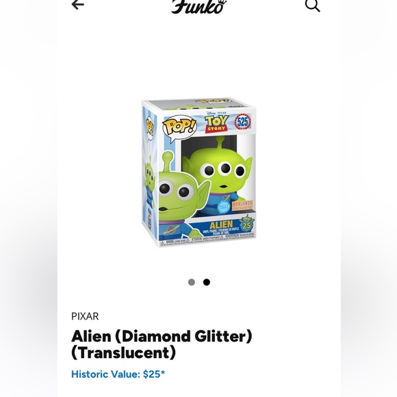 Vaulted Exclusive BL Pizza Planet Tee & Glitter Translucent Alien Funko Pop - Picture 12 of 13